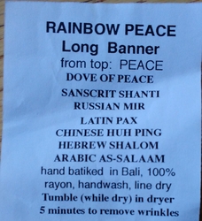 Rainbow Peace Long (Vertical) Banner